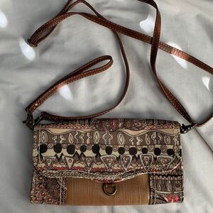 Sakroots Wristlet Coated Canvas Crossbody Bag